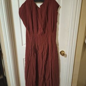 Nordstrom Pleated Burgundy Dress